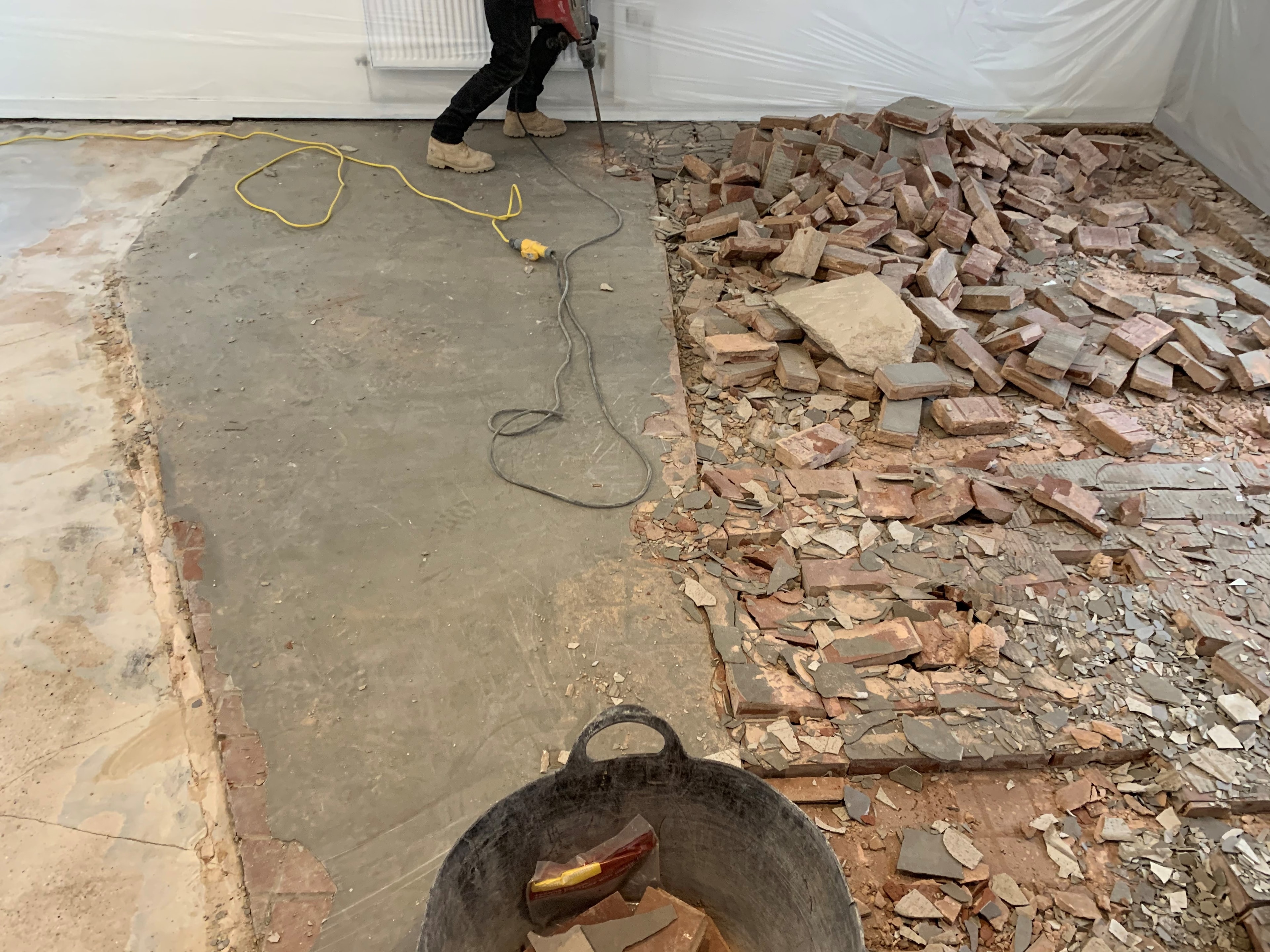 Concrete repair in an industrial facility